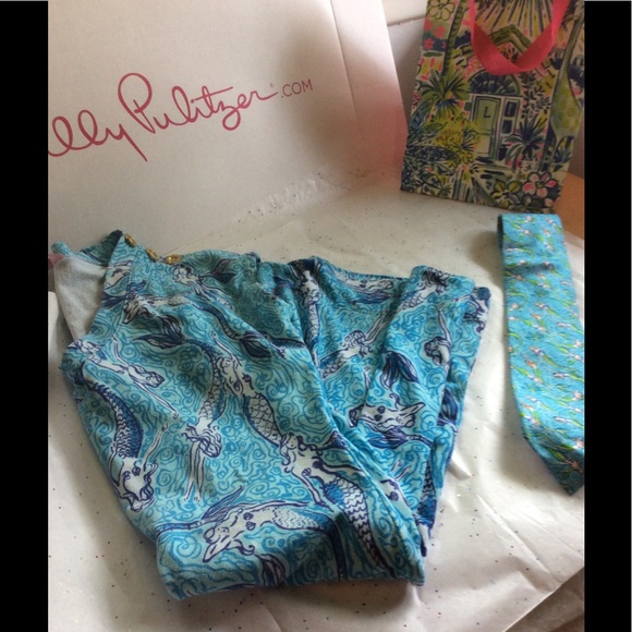 Lilly Pulitzer Spa Blue Nice Tail Mermaid Hayley - Picture 5 of 8